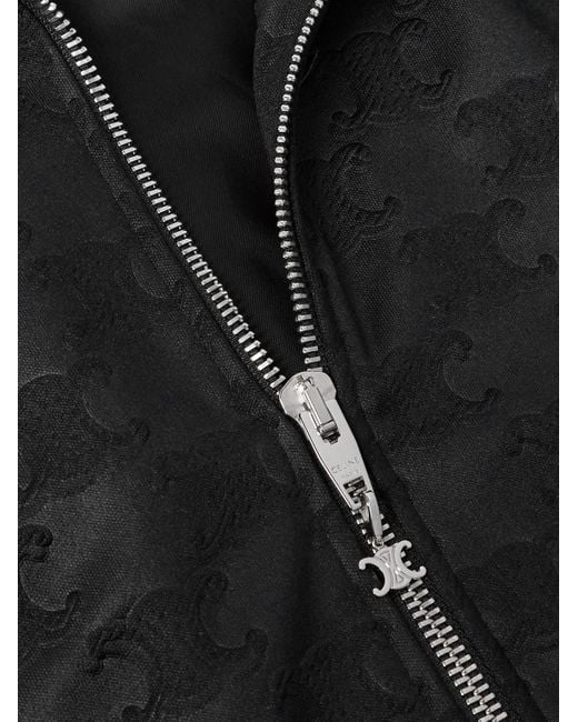 Céline Trainingsjacke aus technischem Jersey mit Jacquard-Logomuster in Black für Herren