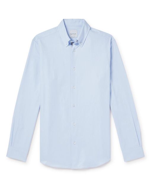 Paul Smith Blue Button-down Collar Cotton Oxford Shirt for men