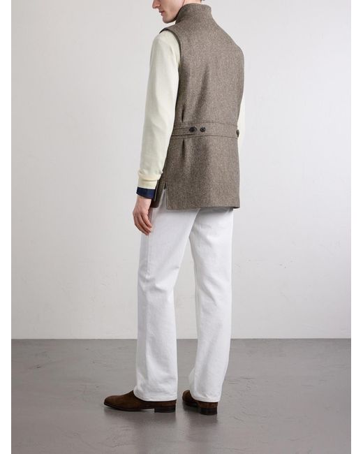 James Purdey & Sons Green Wool-tweed Gilet for men