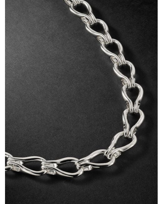 John Hardy Black Surf Silver Chain Necklace for men