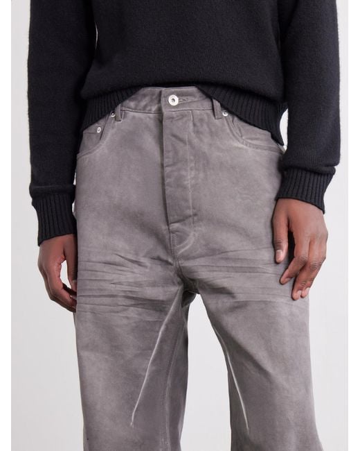 Rick Owens Gray Geth Wide-Leg Jeans for men