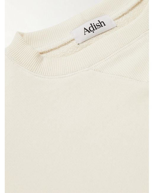 Adish Natural Logo-Embroidered Cotton-Jersey Sweatshirt for men