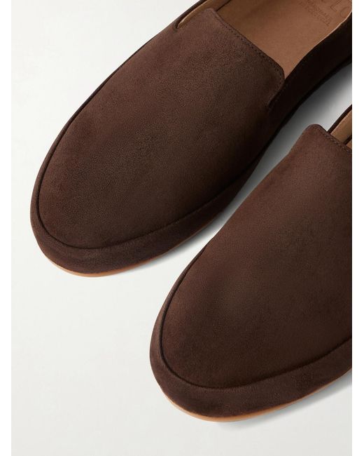 Mulo White Evening Suede Loafers for men