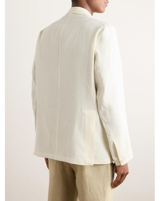 STÒFFA Natural Unstructured Washed-linen Blazer for men