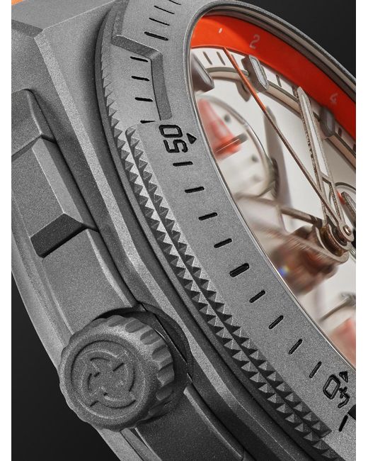 MICROMILSPEC Black Badger Automatic Chronograph Gmt 42Mm Titanium And Rubber Watch, Ref. No. Mic_262 for men