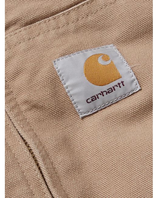 Carhartt Natural Og Active Logo-appliquéd Padded Cotton-canvas Hooded Jacket for men