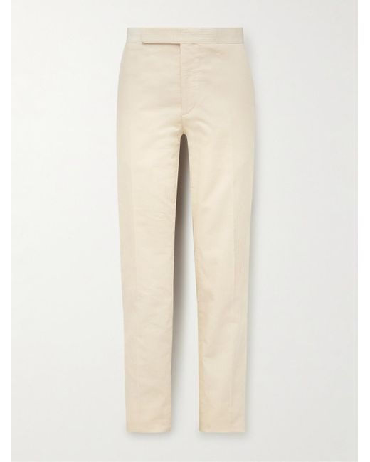 Ralph Lauren Natural Gregory Straight-Leg Cotton-Corduroy Trousers for men