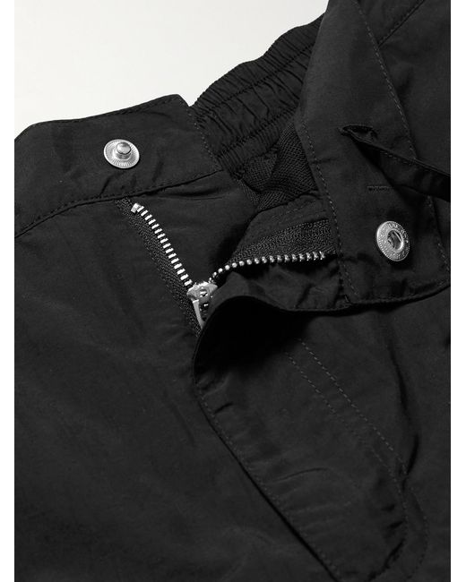 Mr P. Black Straight-Leg Mid-Length Swim Shorts for men