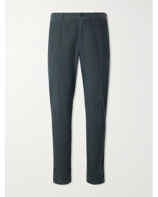 Slowear Blue Straight-leg Cotton-corduroy Trousers for men
