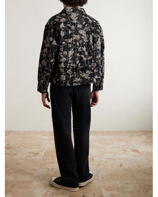 Needles Black Printed Denim Jacket for men