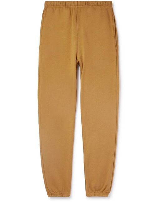 Les Tien Natural Tapered Garment-dyed Cotton-jersey Sweatpants for men