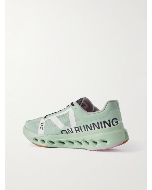 On Shoes Green Cloudsurfer Next Z5 Rubber-Trimmed Recycled-Mesh Sneakers for men