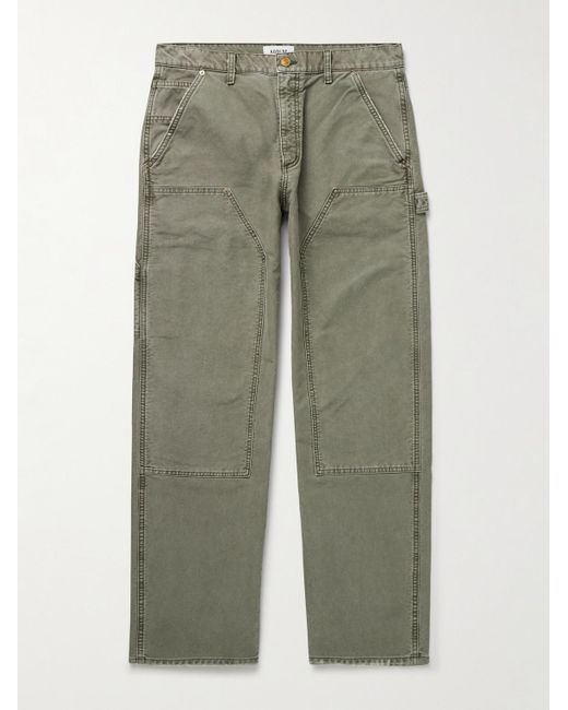 Agolde Green Layton Straight-Leg Cotton-Canvas Trousers for men