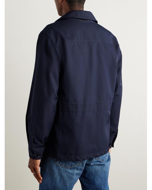 Dunhill Blue Twill Shirt Jacket for men