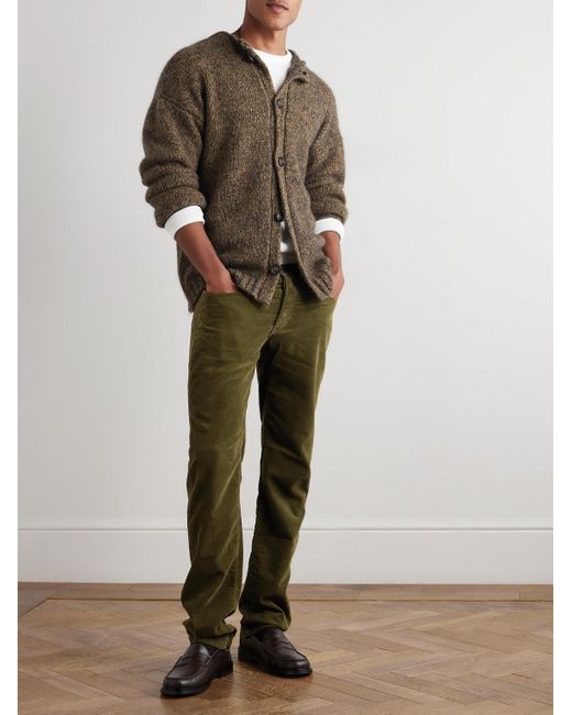 Massimo Alba Brown Orfeo Oversized Wool, Cashmere, Mohair And Silk-Blend Cardigan for men