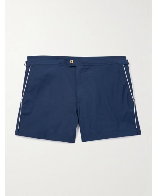 Tom Ford Blue Straight-Leg Mid-Length Swim Shorts for men