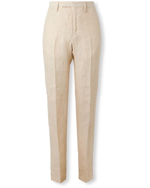 Mr P. Natural Phillip Tapered Linen Suit Trousers for men