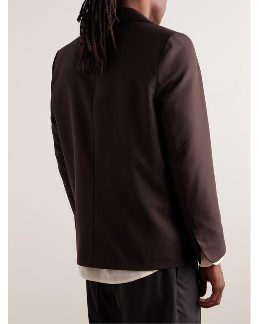 Séfr Brown Seydou Twill Blazer for men