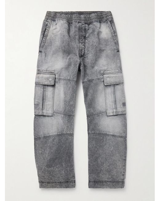 Givenchy Gray Straight-leg Panelled Cargo Trousers for men