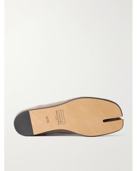Maison Margiela Brown Tabi Split-Toe Suede Slippers for men