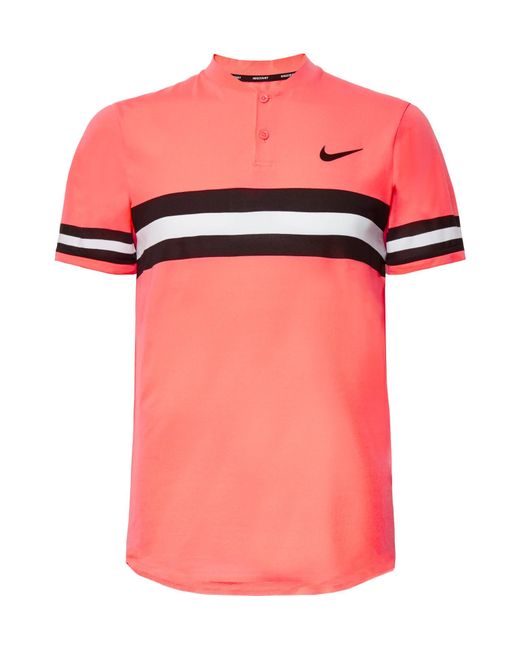 Nike Pink Nikecourt Advantage Dri-fit Tennis Polo Shirt for men