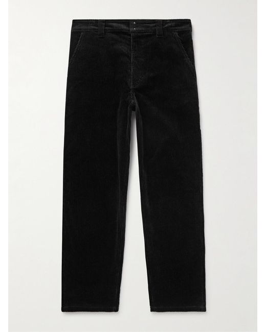A.P.C. Black Fergus Straight-Leg Cotton-Blend Corduroy Trousers for men
