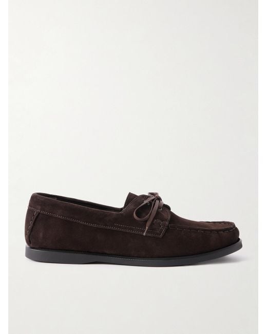 Saman Amel Brown City Moc Suede Boat Shoes for men