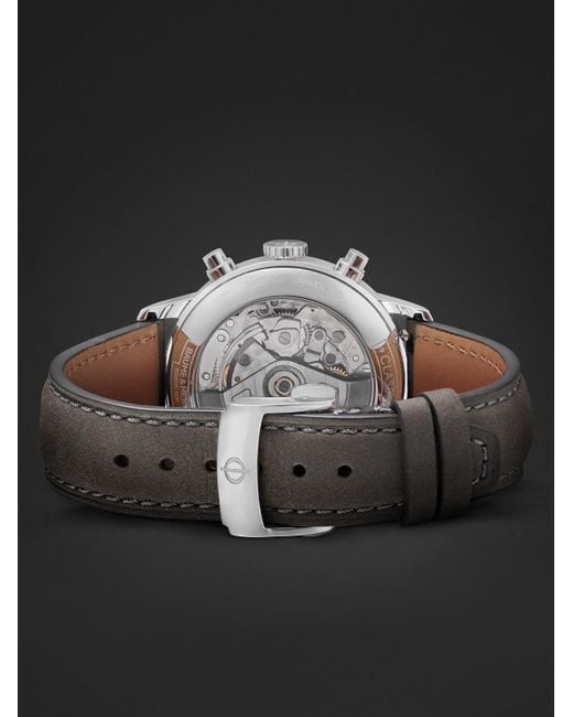 Baume & Mercier Black Classima Automatic Chronograph 42Mm Stainless Steel And Leather Watch, Ref. No. 10783 for men