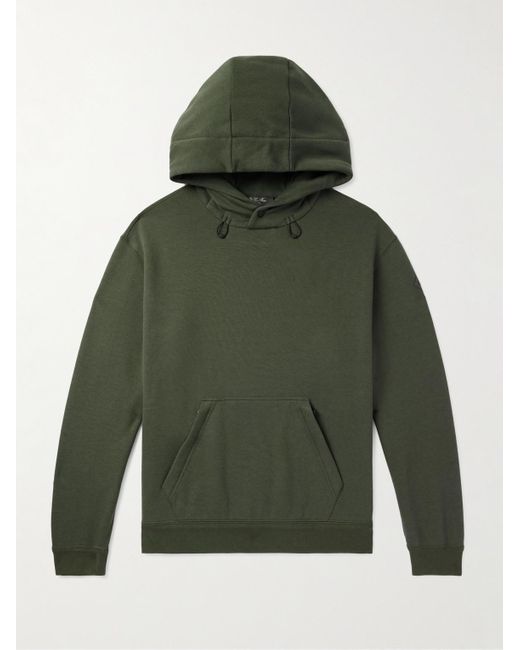 Loro Piana Green Vogel Cotton And Cashmere-Blend Jersey Hoodie for men