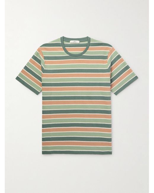 Mr P. Green Striped Cotton-jersey T-shirt for men