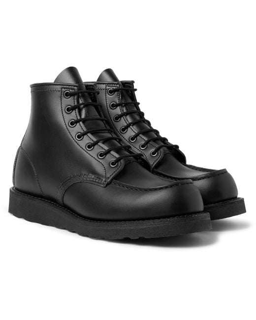 Red Wing Black 8137 Moc Leather Boots for men