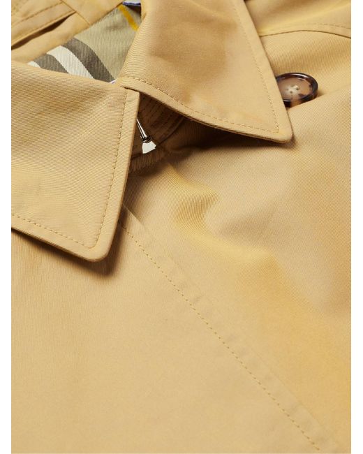 Burberry Natural Iridescent Cotton-gabardine Trench Coat for men