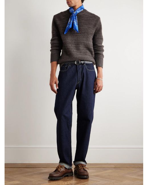 Yak, Wool And Cashmere-Blend Sweater di Altea in Gray da Uomo