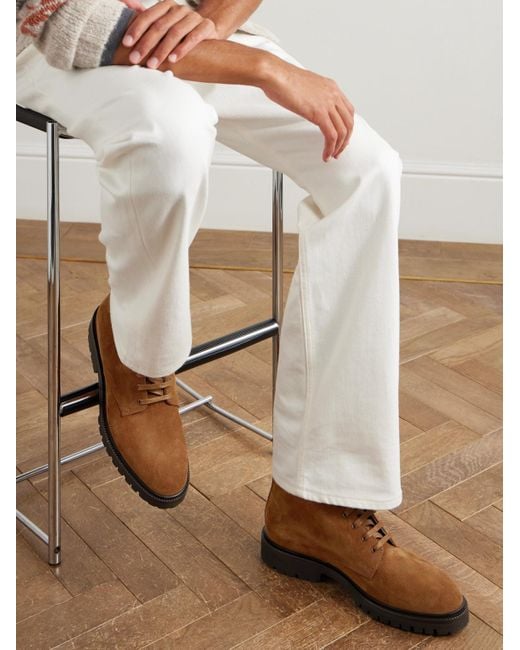 Brunello Cucinelli Brown Polacco Suede Boots for men