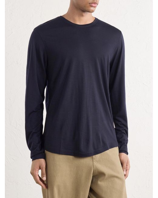 Orlebar Brown Blue Ob-t Wool-jersey T-shirt for men