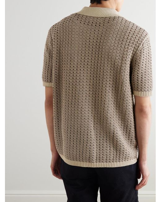Mr P. Natural Crocheted Organic Cotton Shirt for men
