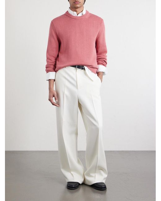 Slowear Pink Slim-Fit Cotton Sweater for men