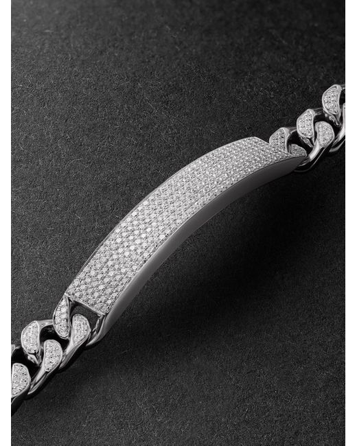 SHAY Black 18-Karat Diamond Id Bracelet for men