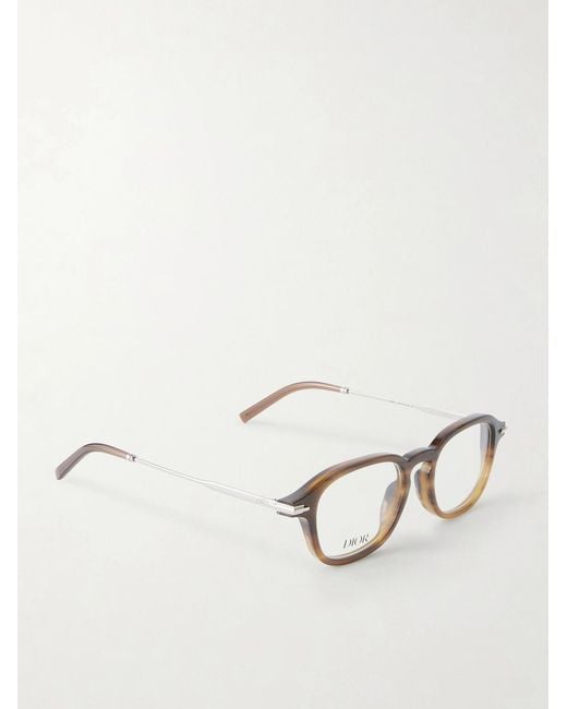 Dior Natural Diorblacksuito R11I Geometric Acetate Glasses for men