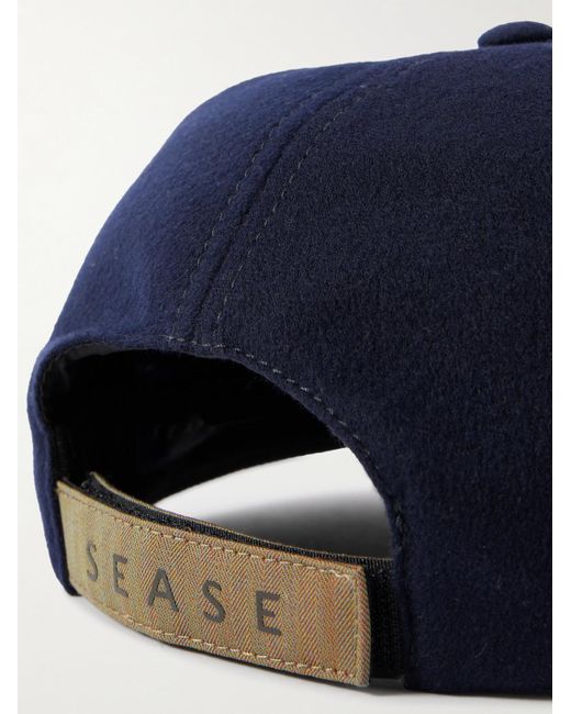 Sease Blue Cashmere Baseball Cap for men
