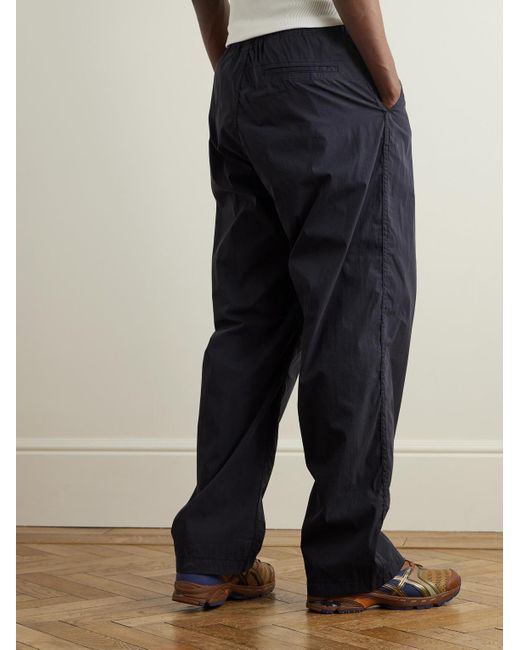 Orslow New Yorker gerade geschnittene Hose aus einer Baumwollmischung mit Kordelzugbund in Blue für Herren