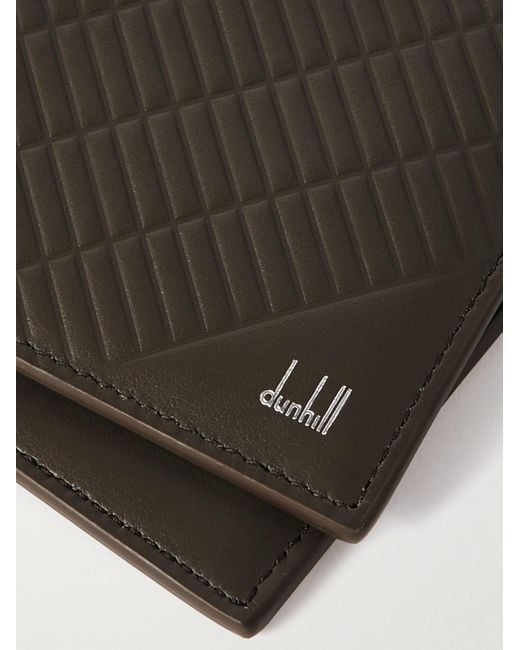 Dunhill Green Contour Logo-print Embossed Leather Billfold Wallet for men