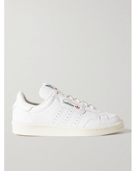 Adidas Originals White Englewood Spzl Perforated Leather Sneakers for men