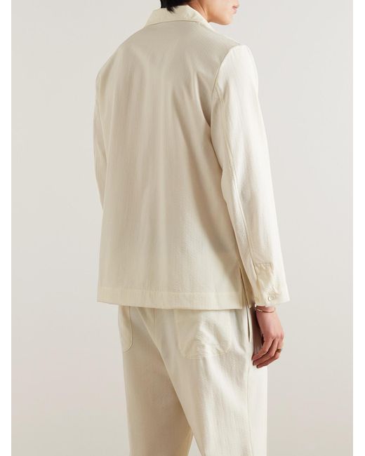 STÒFFA Natural Wool-Seersucker Overshirt for men