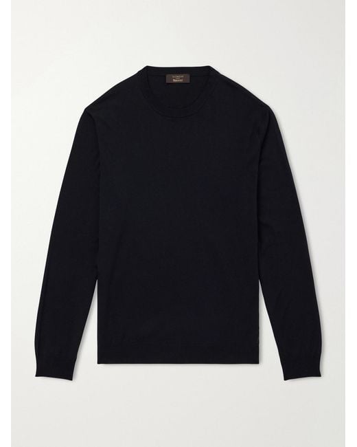 Slowear Blue Zanone Slim-Fit Flexwool Sweater for men