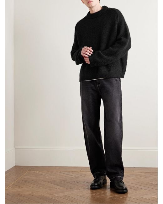 A.P.C. Black Tyler Alpaca-Blend Mock-Neck Sweater for men