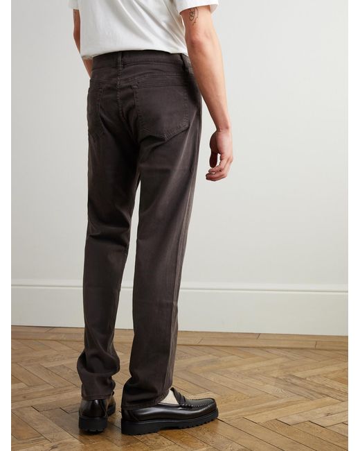 FRAME Gray L'homme Slim-fit Stretch Lyocell-blend Trousers for men