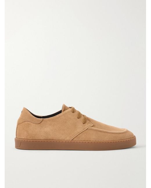 Canali Brown Suede Sneakers for men