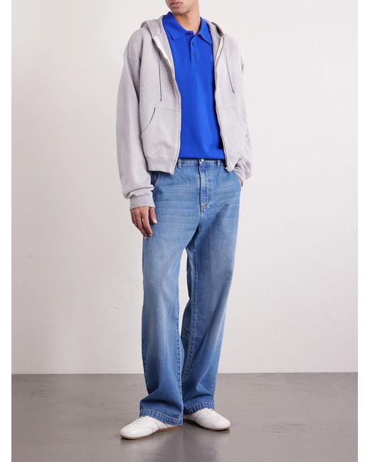 Canada Goose Blue Beckley Logo-Appliquéd Paneled Cotton-Piqué Polo Shirt for men