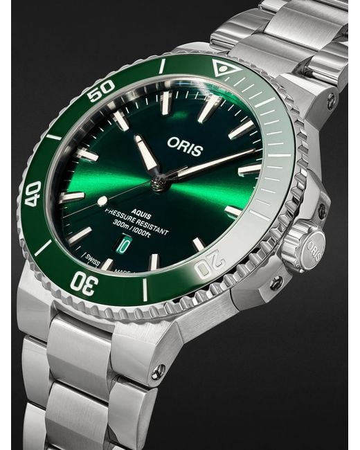 Oris Black Aquis Date Automatic 43.5Mm Stainless Steel Watch, Ref. No. 01 733 7789 4157-07 8 23 04Peb for men